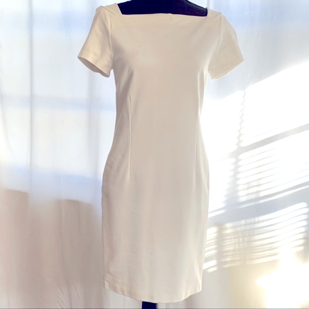 Banana Republic White Stretch Dress 8